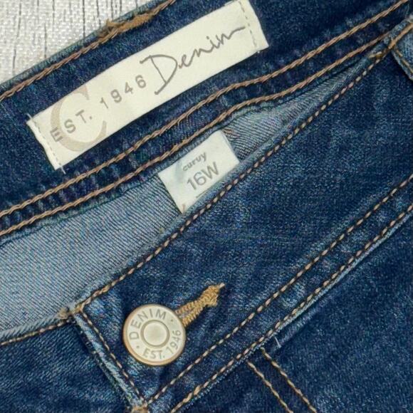 NWT Cato Fashion The Curvy Skinny Cropped Jeans Size 16W - Picture 3 of 4